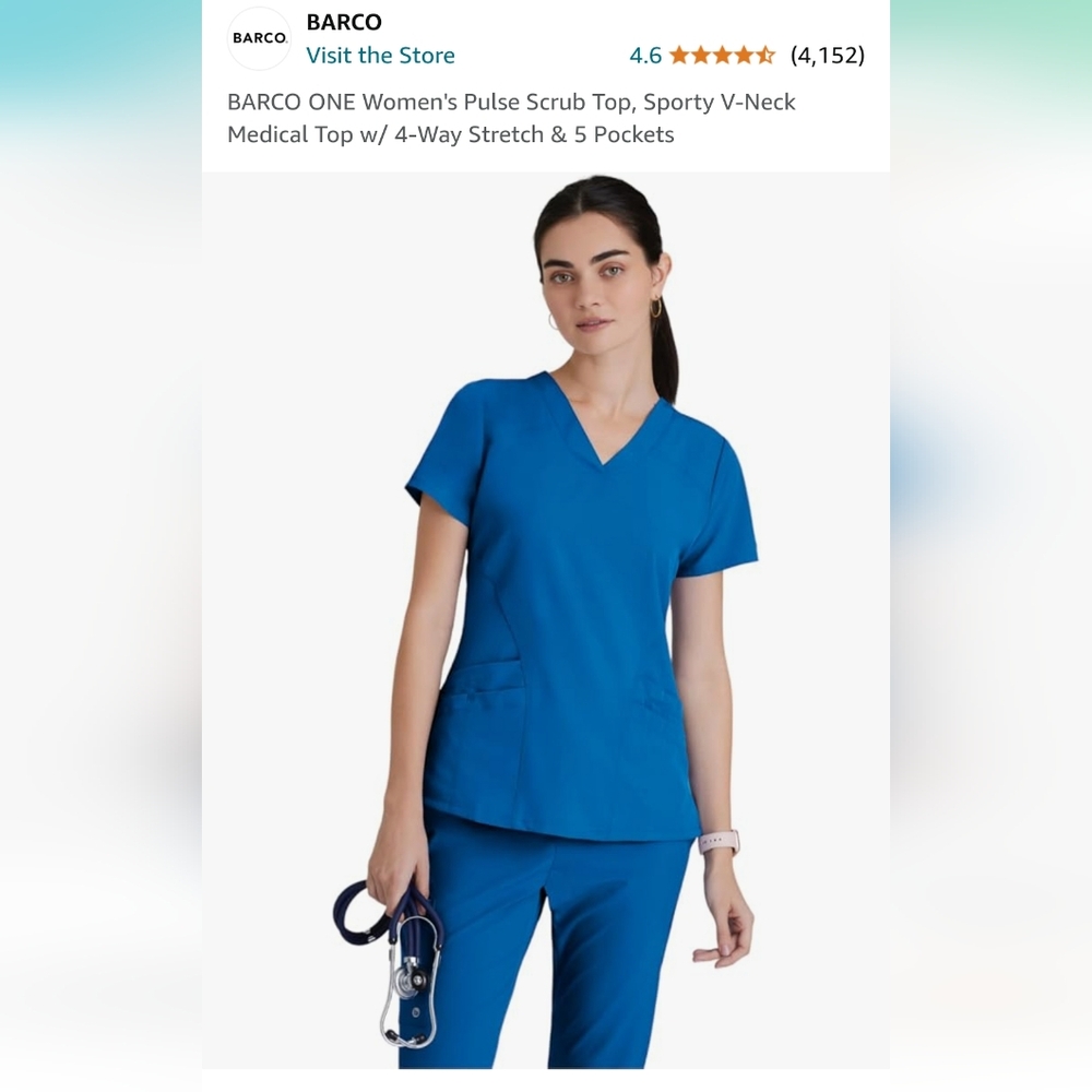 Barco One v-neck scrub top